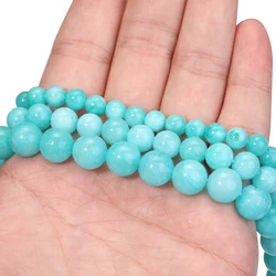 Vibrant Amazonite Round Beads for Handmade Spiritual Jewelry & Healing Gifts (Colored Amazonite)