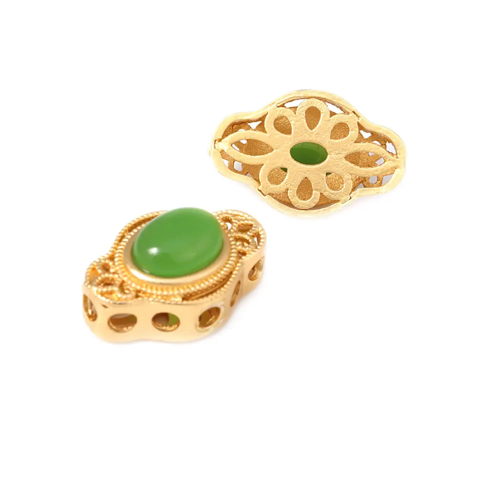 Pulseras de Cuentas Nepalesas Vintage Estilo 5PCS Brasso Dorado Mate Accesorios DIY para Hacer Joyería - details 74