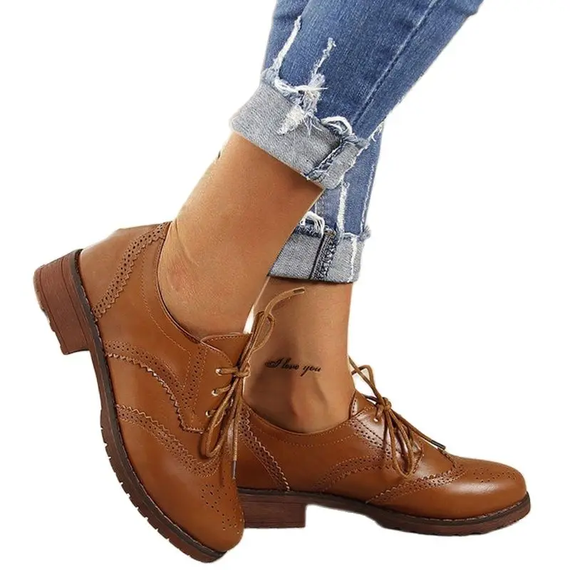 EAGSITY-zapatos-oxford-para-mujer-calzado-con-cordones-punta-estrecha ...