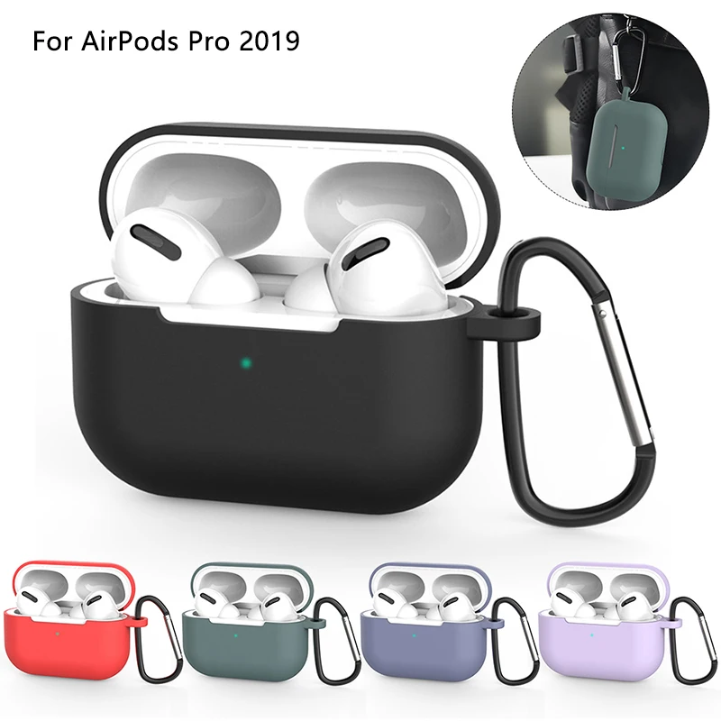 

Soft Silicone Case For Apple Airpods Pro 1 Protector Shockproof Cover for airpods Pro 1 Earphones Case Accessories With Hooks