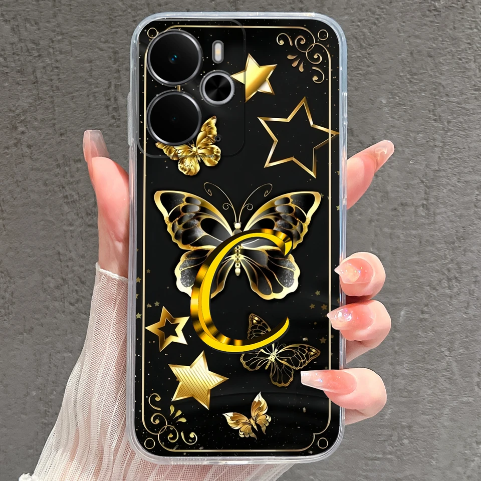 Sparkling Butterfly Shockproof Non-slip Transparent Phone Case Housing