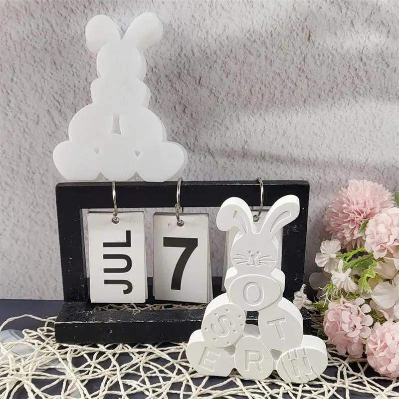 Bunny Molds Silicone Fondant Mould Rabbit Fondant Mould Easter Bunny Chocolate Candy Silicone Molds For Cake Decorating