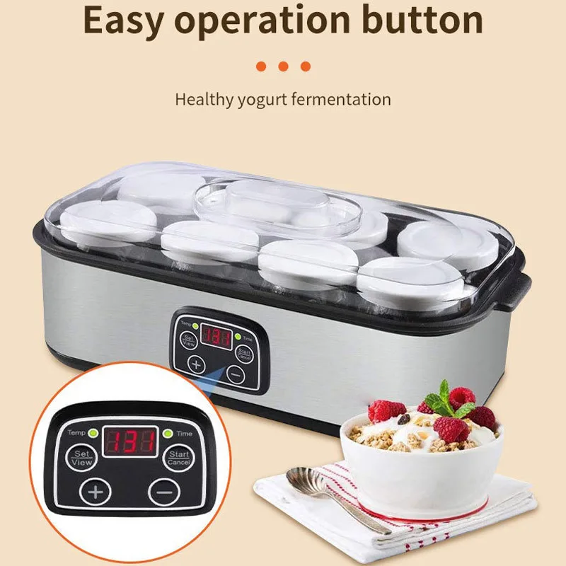 آلة زبادي منزلية 8 أوعية