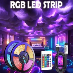 RGB Color - Changing LED Strip Lights with Remote - 15m (24Keys Set)