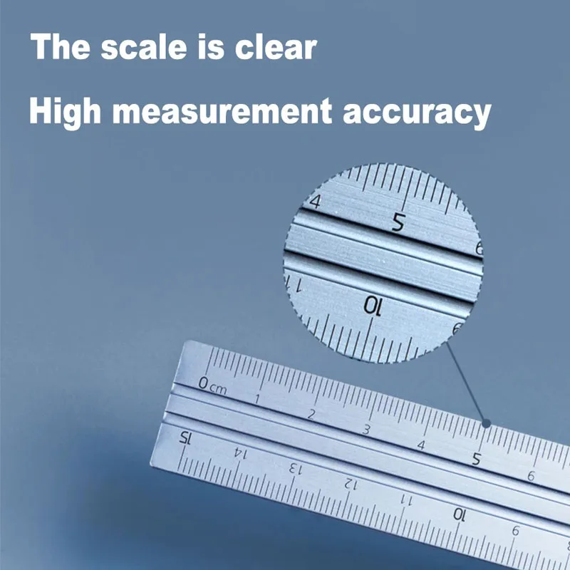 Ruler Set Metal Ruler Triangular Ruler for Kids Learning Office