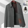 New Arrival Handmade Double-sided Autumn and Winter, Men's Detachable Down Liner, Thickened Woolen Fabric Jacket Size MLXL2XL3XL 3