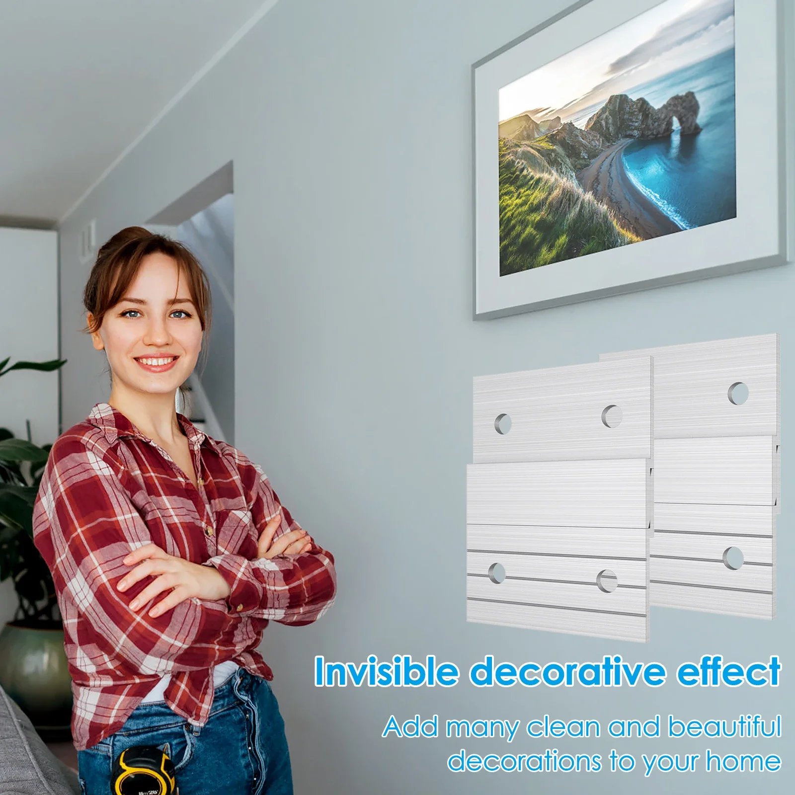 EFUTURETIME 2 paar Z-klemmen om op te hangen, zware belasting, 30 cm, zeer belastbaar ophangsysteem, Z-hangers met schroeven voor zwaar frame, hoofdeinde, spiegel, rek