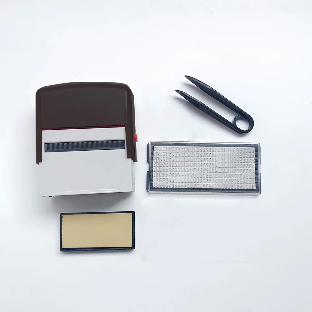 Rubber Stamp Kit DIY Custom Stamp Rubber Kit Self Ink Dial Assortment Seal Business Number Monogram Printing Stamp tampon encreur personnalis&eacute;