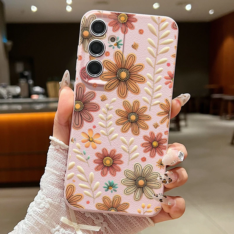 Retro Flowers Pattern Soft Phone Case Cover