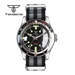 Tandorio Double Domed Sapphire Crystal 20bar 40mm Automatic Watch for Men NH35A PT5000 Movement 120 Clicks Bezel Luminous Dial