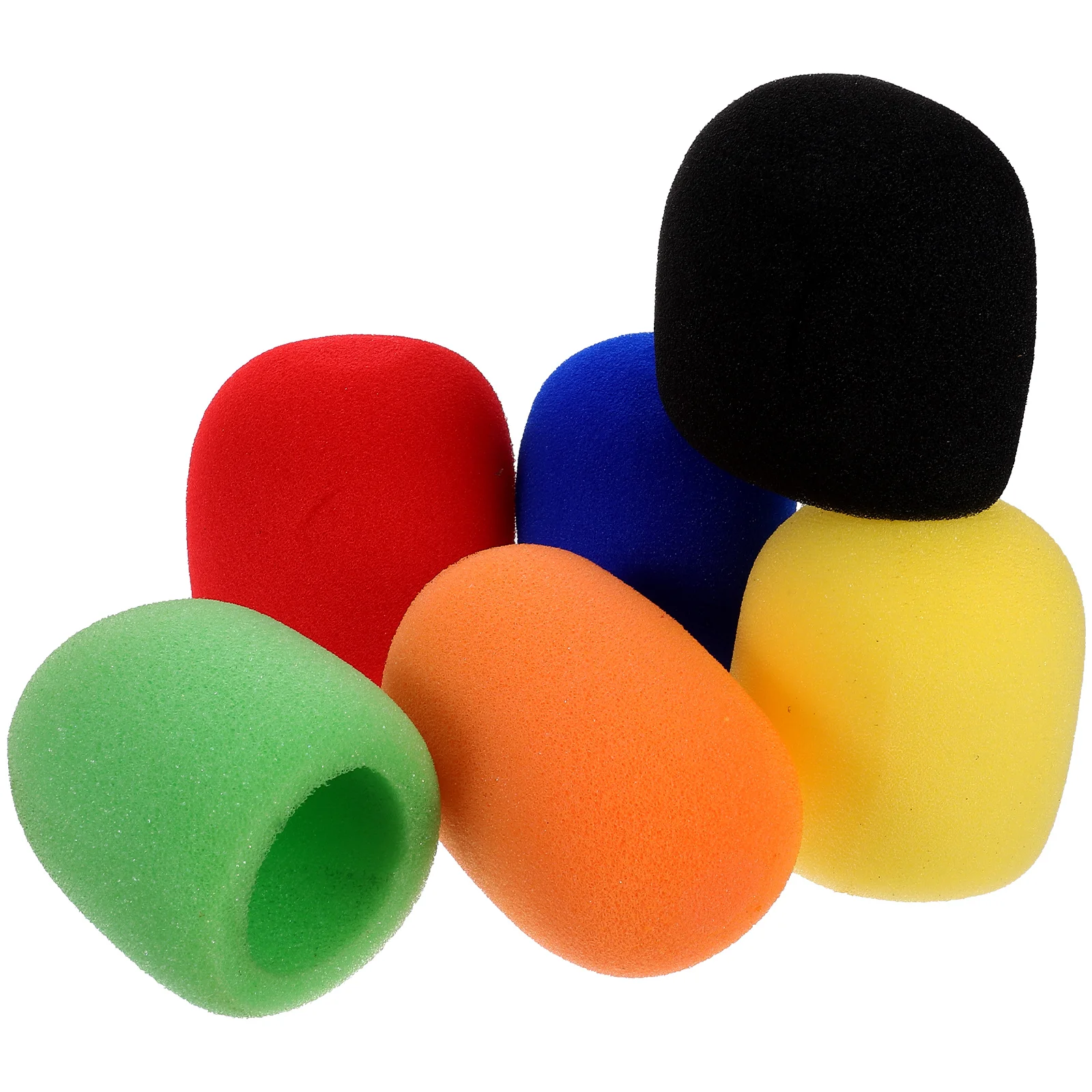 

6/10/12pcs Microphone Windscreen Foam Cover Thick Sponge Mic Protective Covers Stage Microphone Cap For Studio Interview Karaoke