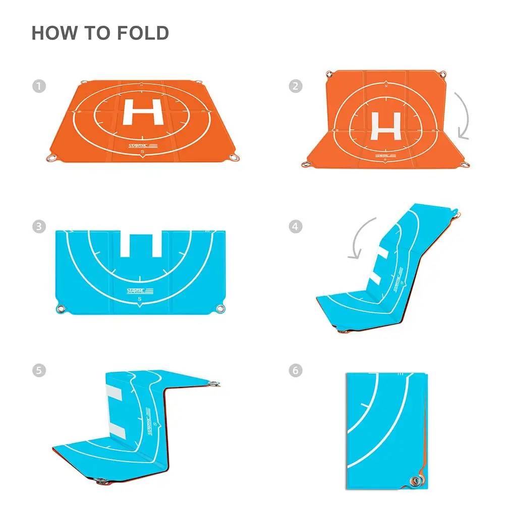 1pcs Drone Landing Pad Foldable Square Helipad 50/65cm Portable Outdoor Parking Mat Compatible For Dji Fpv/mini 2/air 2 Uav