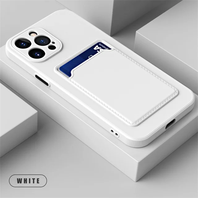 thumbnail image 1 of Luxury Soft Silicone Wallet Case Funda For iPhone 15 14 11 13 12 Pro Max Plus Card Holder Slot Back Cover Protective Accessories, 1 of 5