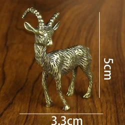 Antique Brass Elephant Tea Pet Miniature - Elegant Animal Ornament (Goat)
