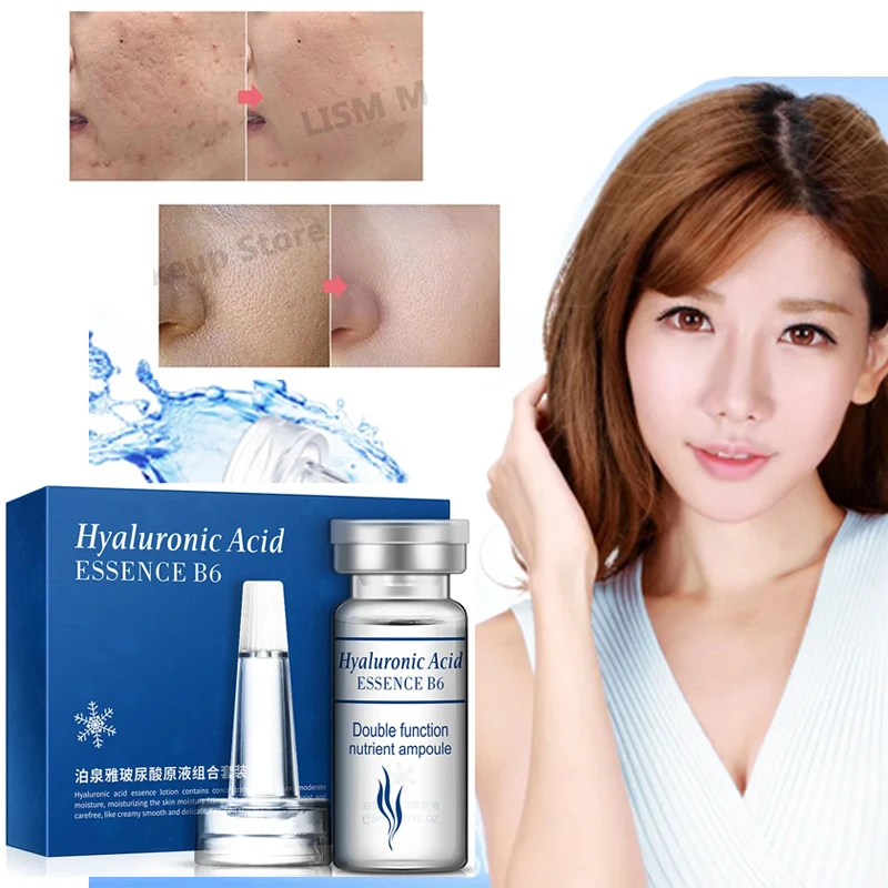 

BIOAQUA 10pcs/lot Hyaluronic Acid Serum Moisturizing Vitamins Facial Skincare Anti Wrinkle Anti Aging Collagen Essence Liquid