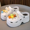 Diy Clogs Fashion 2024 Summer New Chunky Platform 9 cm Heels Eva Slippers Women Beach Thick Bottom Outdoor Slides Garden Shoes