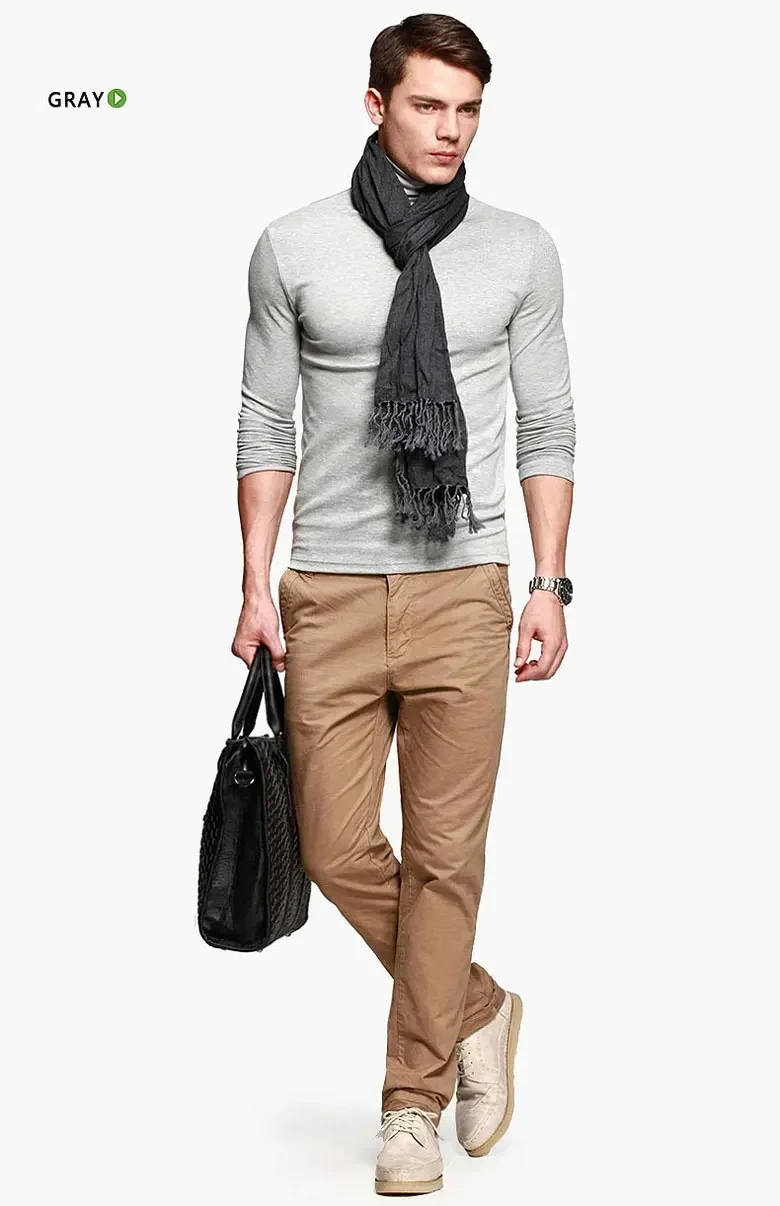 PlatiNum Men's Turtleneck Tee - Travel Ready