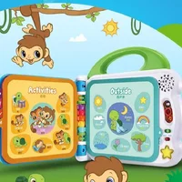English Bilingual 100 Word Language Early Education Learn Machine Audio Book Animal Sound Cognative Smart Touch Read Toy Gift 1