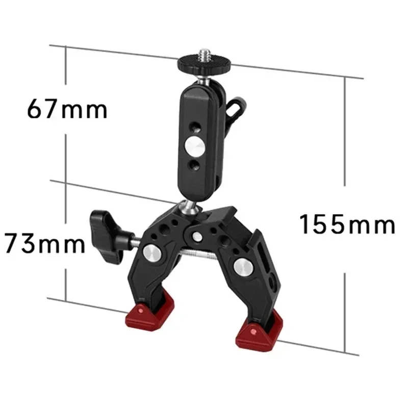 DSLR ī޶ Ϳ Ż  Ŭ, 360      Ŭ, 1/4 3/8 , LED  ĵ