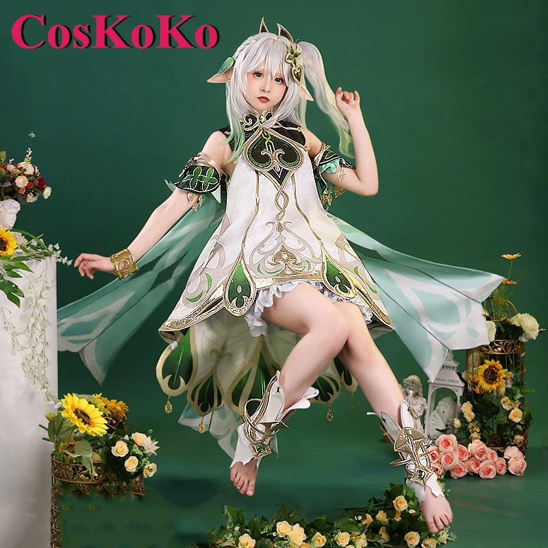 

CosKoKo Nahida Cosplay Anime Game Genshin Impact Costume Elegant Sweet Combat Unifrorm Full Set Women Party Role Play Clothing