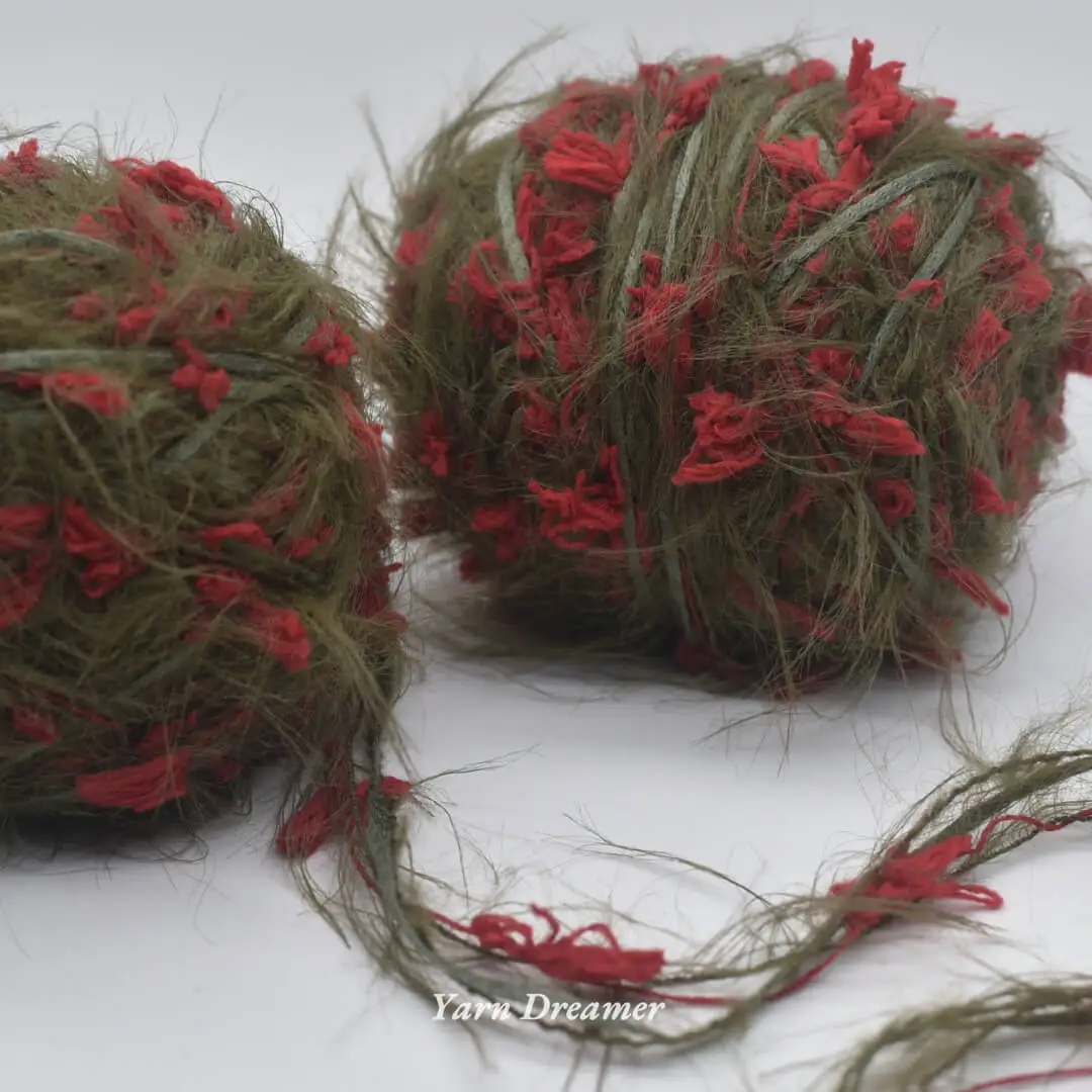 Monica Rose Style Yarn 100g Hand Knitting Yarn for Crochet Bulk Thick Plush Yarn Puffy Fancy Blended Yarns for Knitting thread 4