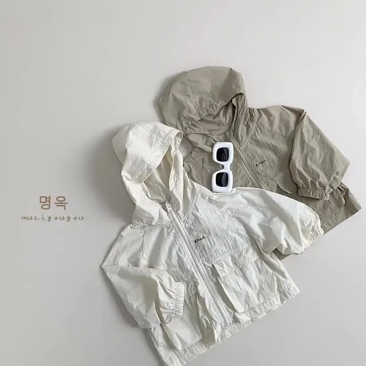 경량 아동용 자외선 차단 의류 여름 신상 유니섹스 에어컨 오픈 가디건 베이비 한국어 버전 세련된 아웃도어 의류