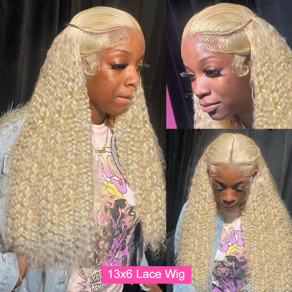 Lace Front Wigs 13x4 Deep Wave 613 Honey Blonde Curly 13x6 Water Wave Human Hair Wig 180% Remy