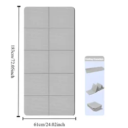 Eco-Friendly Foldable Yoga Mat - Non-Slip Travel Fitness & Pilates Essential (Grey (4mm))