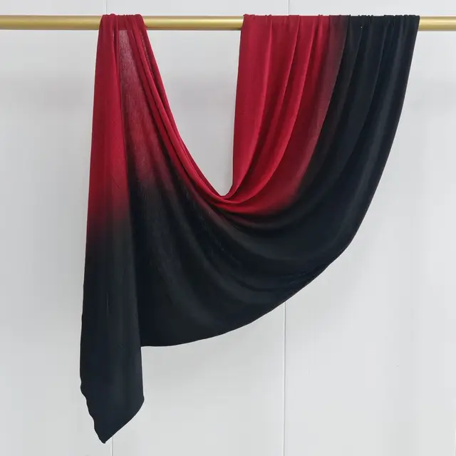 Nouveau Hijabs en Jersey dégradé Double face pour femmes, écharpe en coton pour femmes, enveloppes et châles, bandeau musulman, Turban islamique