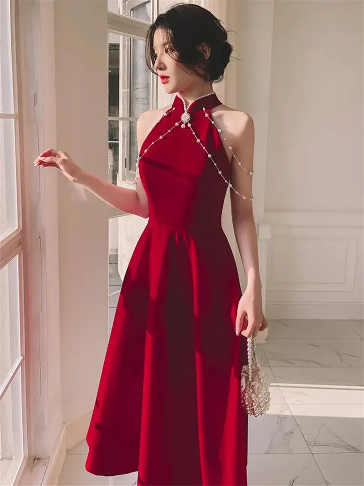 Weinrotes kleid damen Clearance