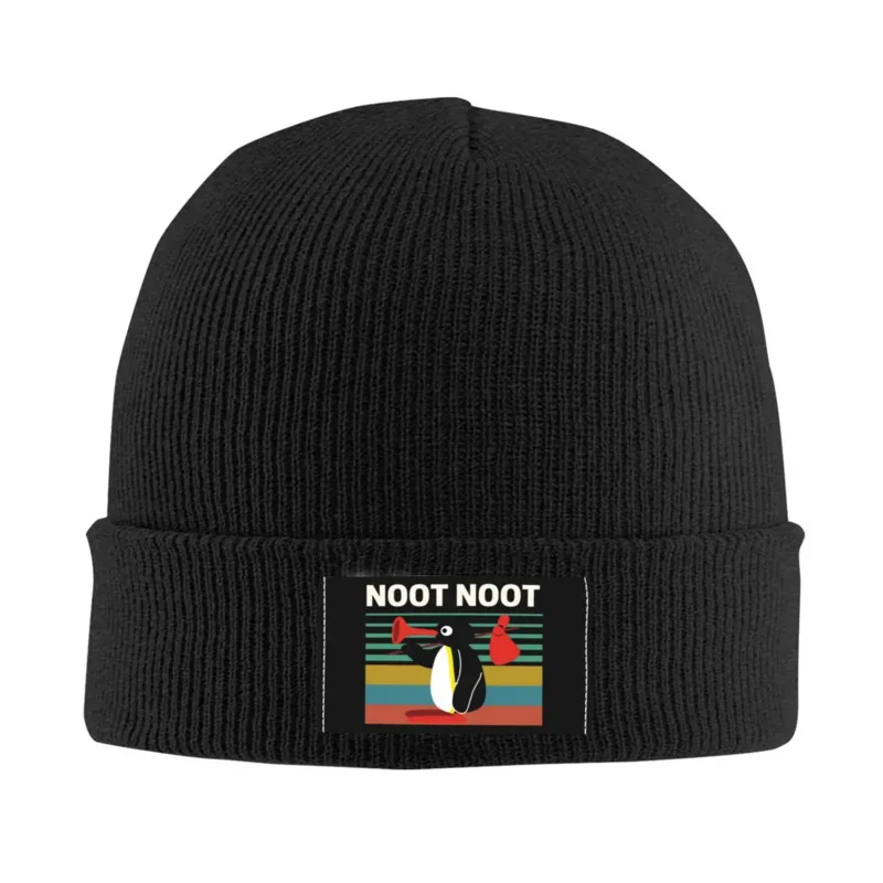 

Noot Pingu Penguin Meme Funny Cartoon Knitted Beanies Autumn Winter Hat Warm Acrylic Fashion Caps For Men Women
