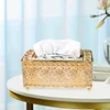European-style Napkin Dispenser Bedroom Office Hotel Cafe Coffee Square Crystal Cube Bar Napkin Box Tissue Box 1