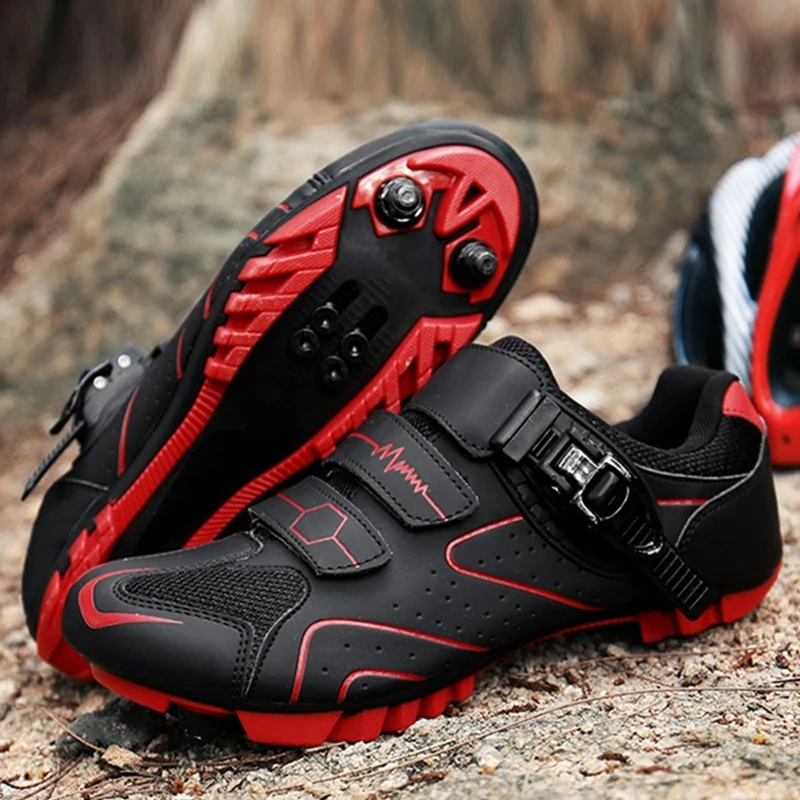 Mountain Bike Shoes Mens Cycling Shoes MTB Shoes Quick Ratchet Buckle Compatible with SPD System Pedal for Indoor and Outdoor Mo 3