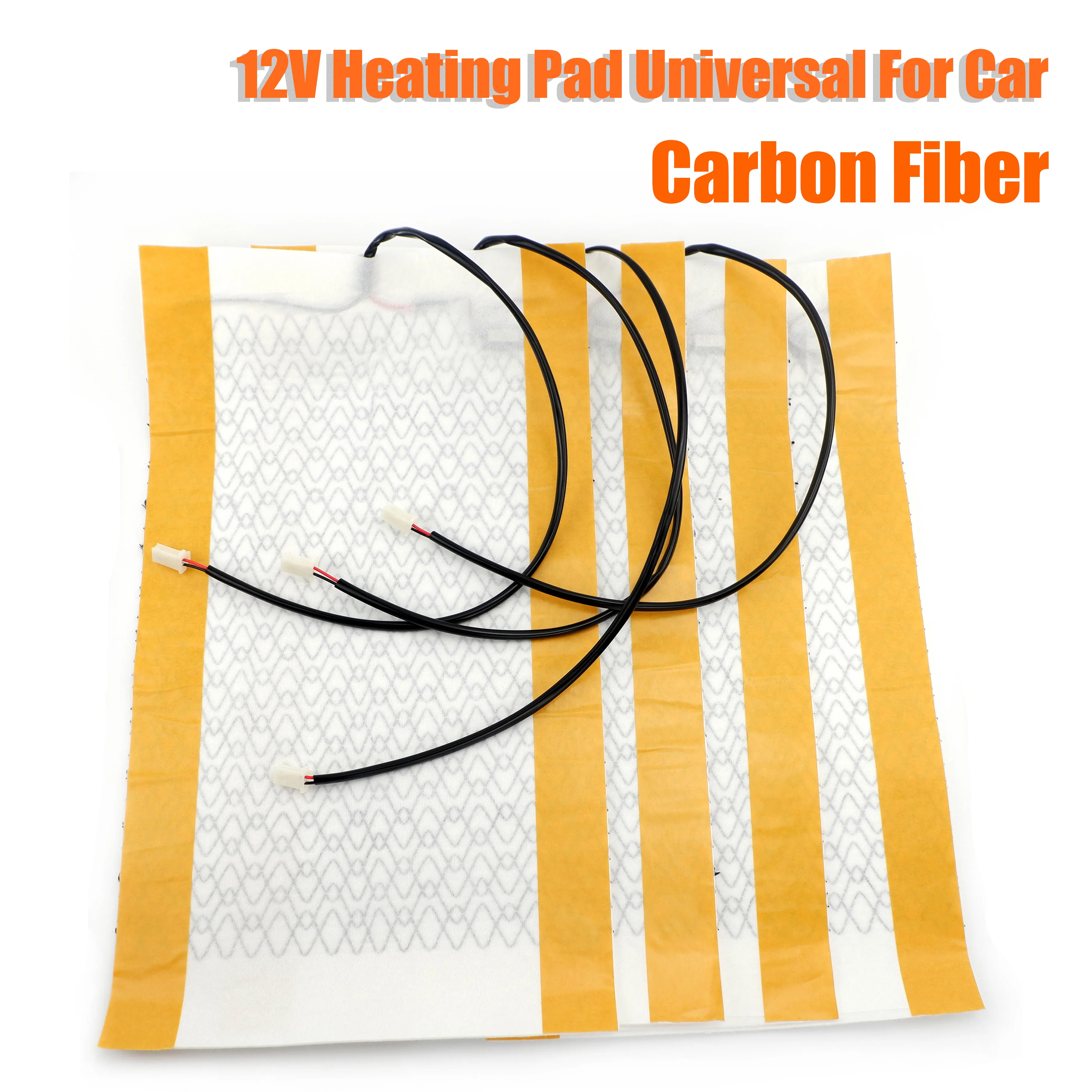 12V 4pcs 2 Set 2pcs 1set 1pc Carbon Fiber Heated Seat heating Heater Pads Winter Warmer Covers Universal for Car