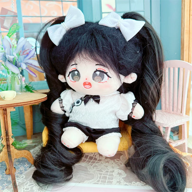 20cm Cute Girl Plush Cotton Stuffed Idol Figure Dolls No Attribute Fat Body Ancient Tang Style Can Change Clothes Toys Kids Gift korean summer 3 inch photocard holder hollow out photo album girl one grid idol small card storage booklet student cards booklet