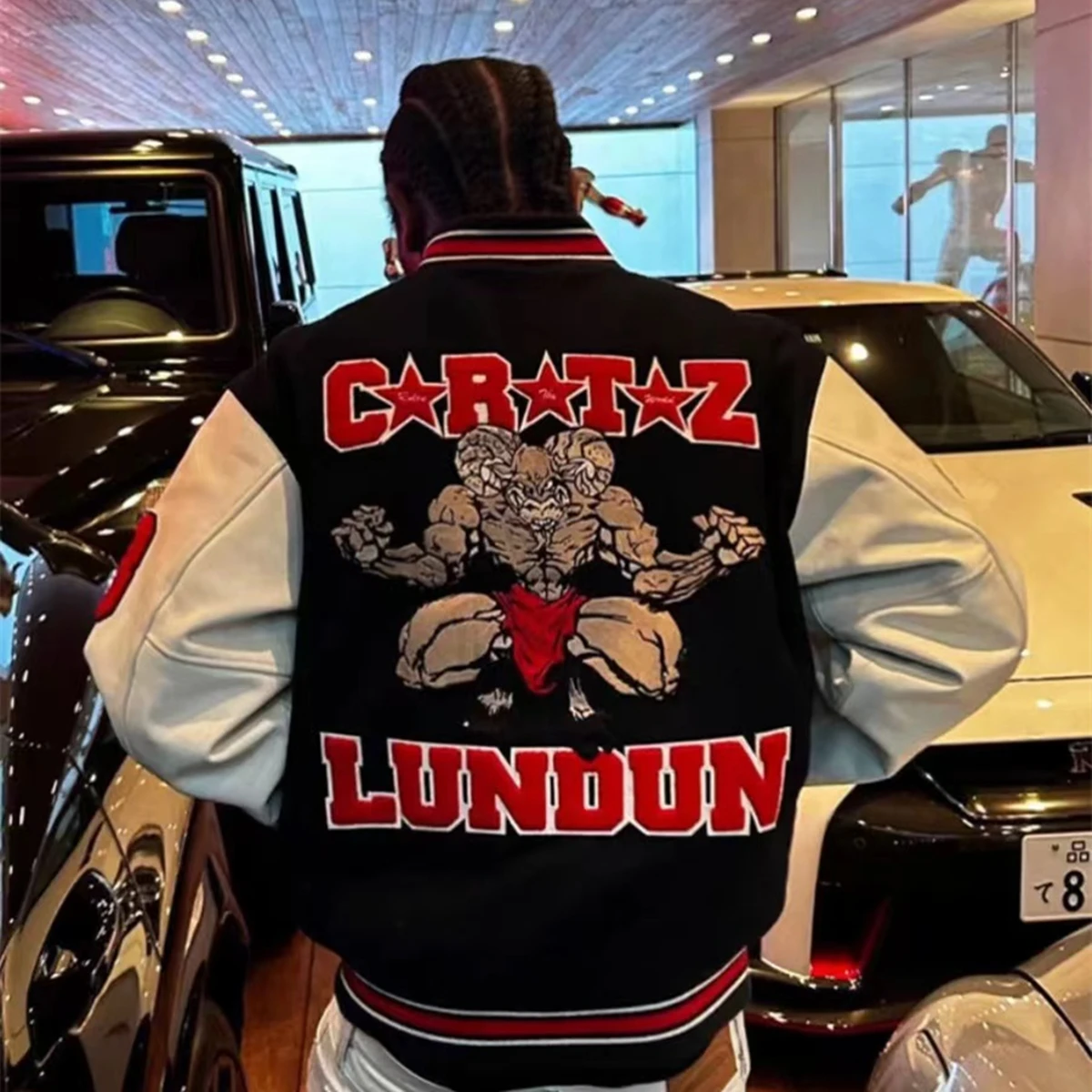 Yao Fashion Casual Tide Brand Luxury Men Tops Coat Vintage Oversize Streetwear Thick Embroidery Patch Graphics Jacket For Men