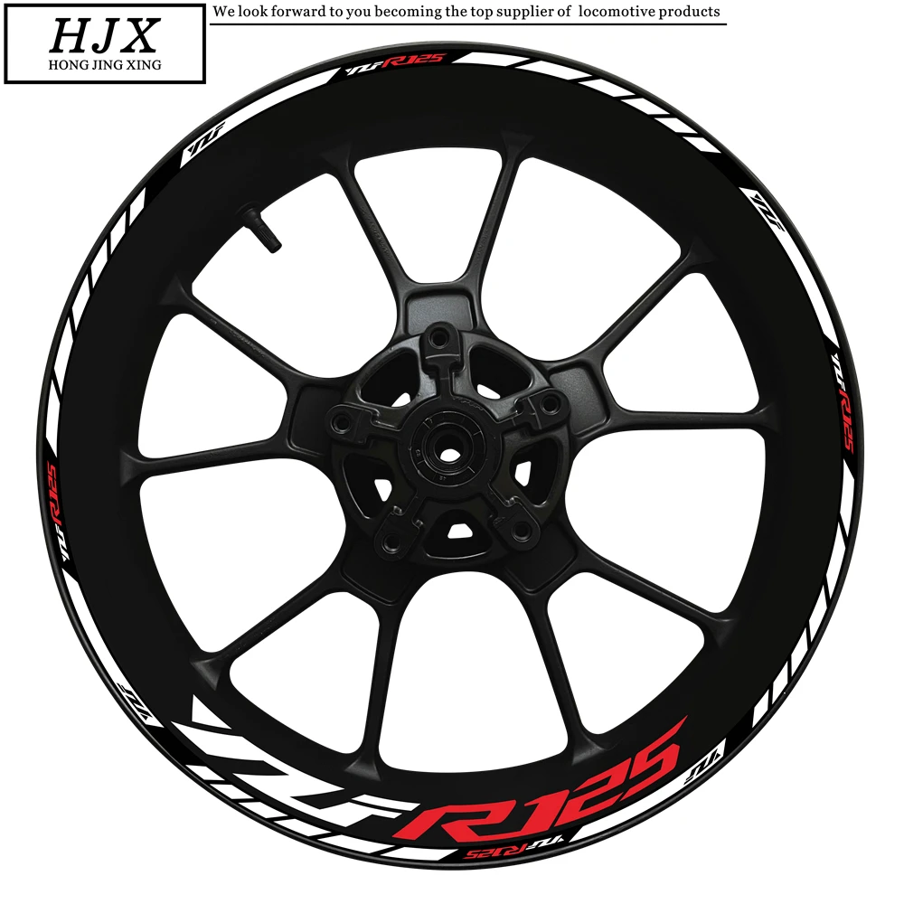 

R125 adesivo для наружного борта с бортиком сбоку adesivo для mozzo ruota a righe YFZR125 Logo moto riflettente высокого качества