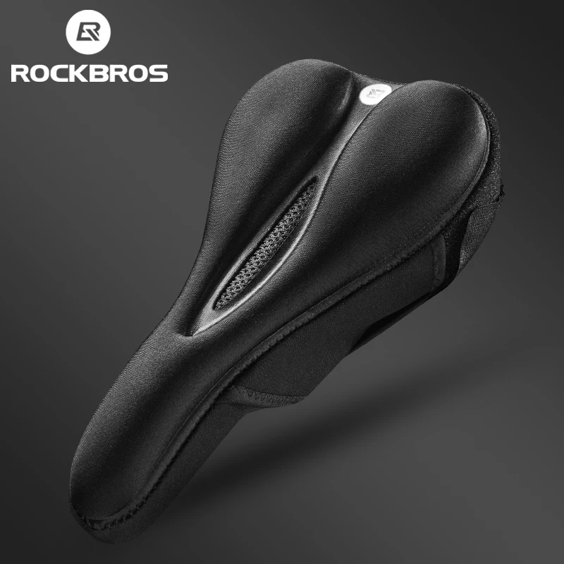 RockBros Hollow Cushion Saddle Cover Quick Release Thicken Silicone Cover Black 