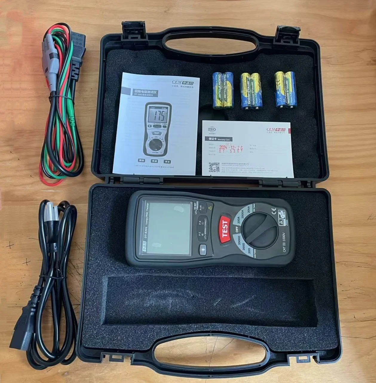 CEM 회로 저항 테스터 LOOP/PSC 테스터 회로 저항 측정기 DT5301