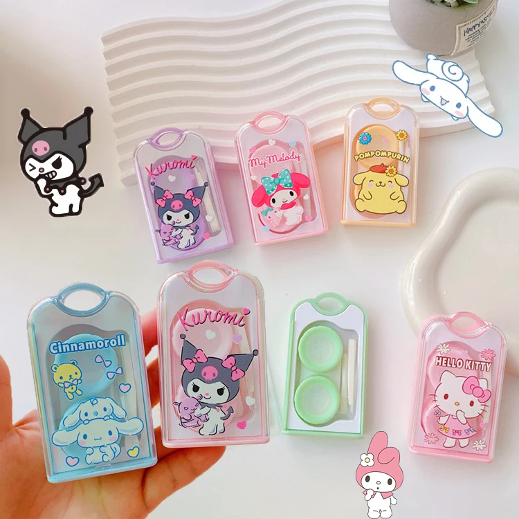 

Sanrio Cinnamoroll Kuromi Mymelody kawaii Мультяшные нажимные контактные линзы искусственные мини Контактные Фотоэлементы инструмент для удаления полости
