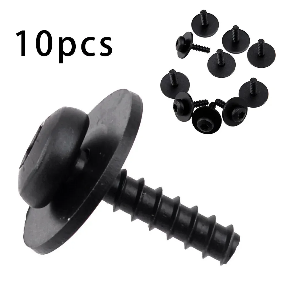 10pcs Screw Bolt 20mm Air Dam Deflector Black Easy Installation For Ford Focus Escape High Quality High Reliability