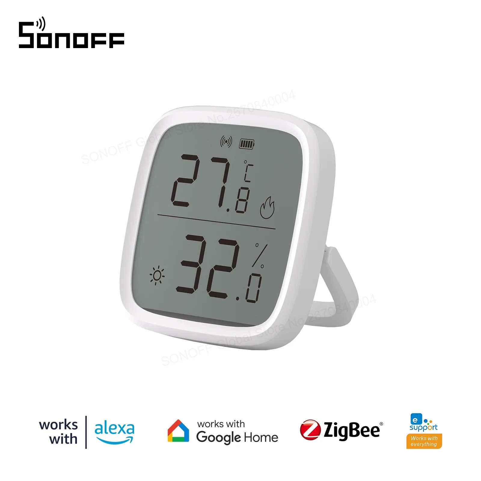 

SONOFF SNZB-02D Zigbee Temperature Humidity Sensor Smart Home Automation Real-time Monitor, Alexa Google Home Assistant Ewelink