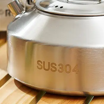 Camping Water Kettle 1L/1.5L Outdoor Coffee Kettle Tableware Picnic Supplies Equipment Utensils Camping Tea Kettle Cookware 5