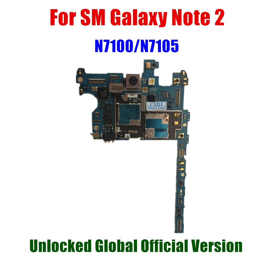 

Европейская версия и разблокированная плата для материнской платы Samsung GALAXY Note II N7100 N7105 Note 2