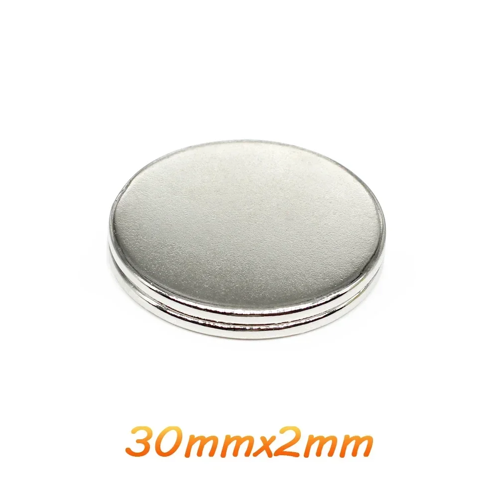 강력한 원형 자석 영구 네오디뮴 자석, N35, 30x2 디스크, 30x2mm, 50PCs