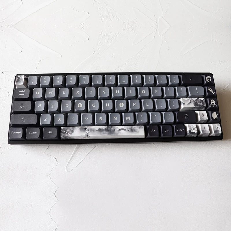 Psdndeww 2Pcs Personalità Keycaps OEM PBT Cinque Lati