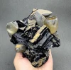 1495 g Natural Pakistan red fluorescence cube black rose fluorite mineral specimens + healing quartz crystals and stones rock 4