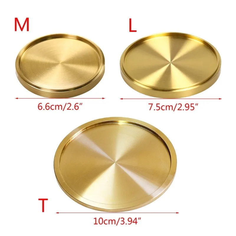 Copper Cup Coaster Brass Coaster Copper Cup Home Decor Drink for Bar Kitchen Coffee Tables Centerpieces Decorations Y5GB