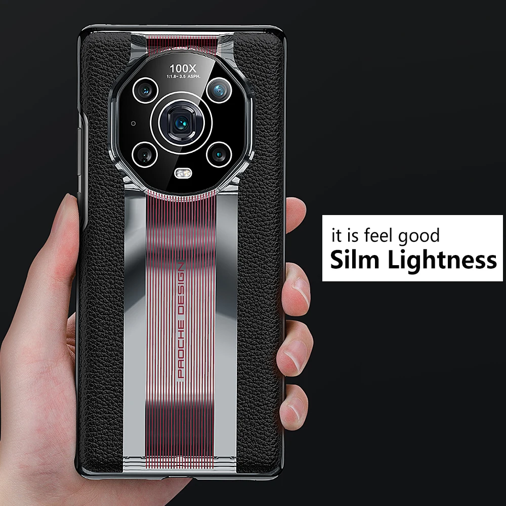 Genuine Plating Leather Case for Huawei Honor Magic 4 Pro Original Luxury 100% Natural leather Protection Hard Cover Capa