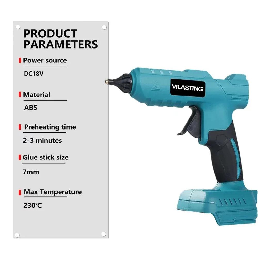Electric Hot Melt Glue Gun Cordless Glue Grab 11mm Glue Stick Hot Melt Welding Air Gun (No battery) Fit Makita 18V Battery 2